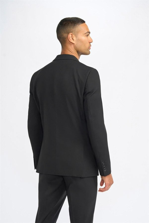 House of Cavani Malibu Black Regular Blazer