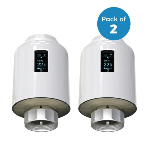 Ener-J Smart WiFi Radiator Thermostat – Digital TRV for Multi-Room Heating Control, Alexa & Google Home Compatible | Single pack