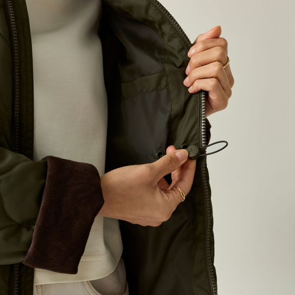 Regatta Womens Amira Quilted Padded Jacket - Dark Khaki