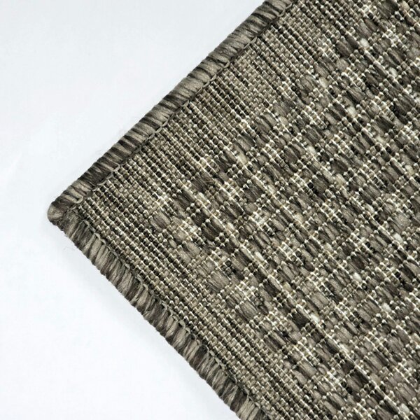 Viva Rugs Taupe Brown Plain Runner Rug Non-Slip Flat Weave Kitchen Hallway Carpet