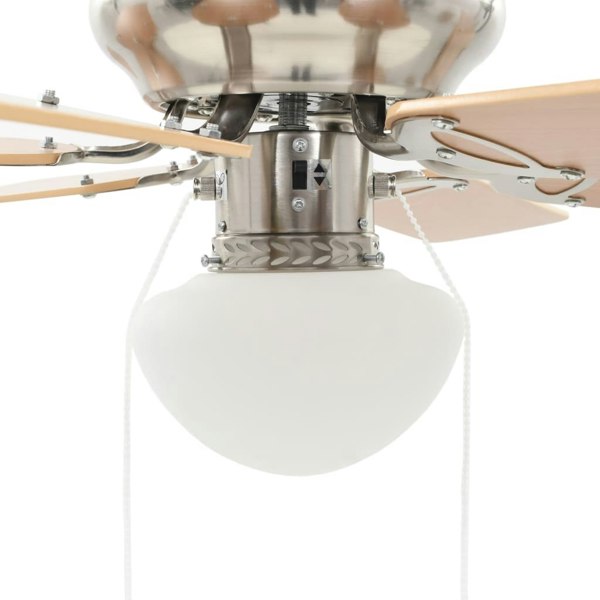 Berkfield Ornate Ceiling Fan with Light 82 cm Light Brown