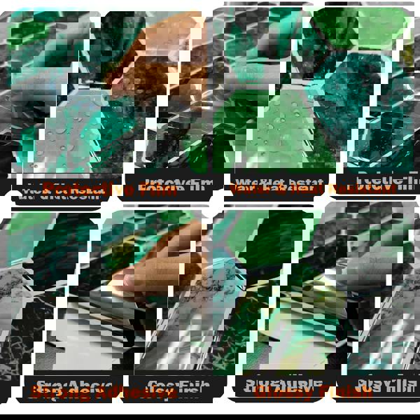 Green Hexagon Honeycomb 3D Sticker Tile 12 x 12 inches / 30.5 x 30.5 cm - 6pcs in a pack