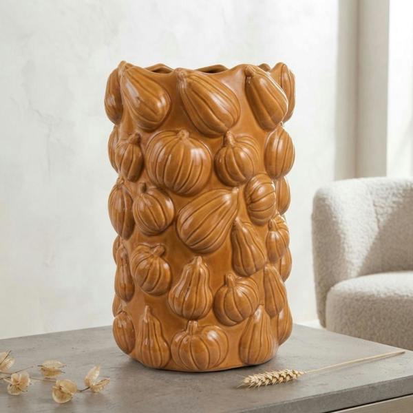 Garden Greatness Burnt Harvest 3D Pumpkin Vase