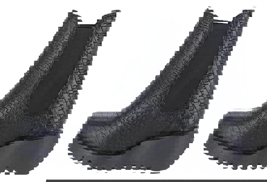 Fly London Salv Womens Wedged Heeled Chelsea Leather Ankle Boots