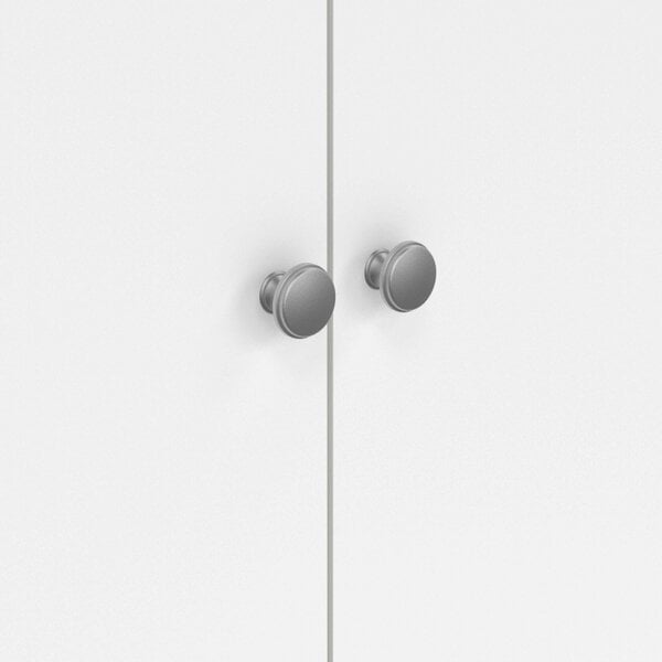 Wyld Haus Gossmere White Wooden Wardrobe 2 Doors Silver Handles