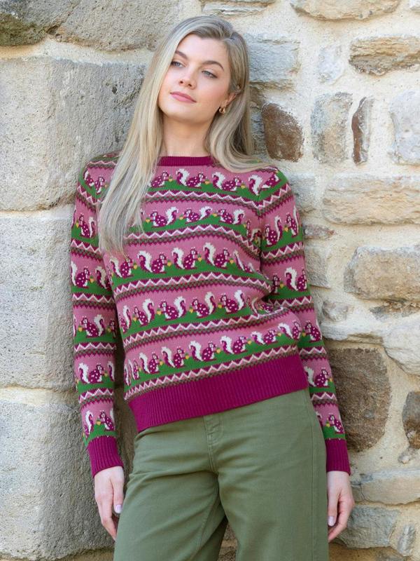 Kite Womens Organic Lucky Squirrel Puncknowle Knit Jumper