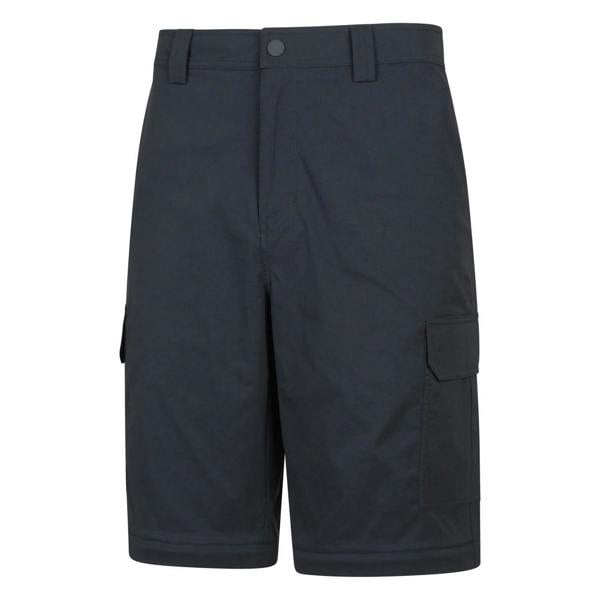 Mountain Warehouse Mens Delta Stretch Zip-Off Trousers - Black - 