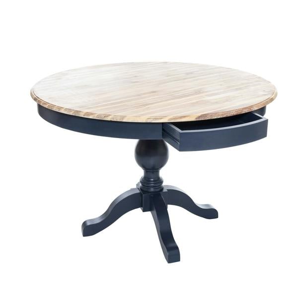 Statement Furniture Florence Large Pedestal Dining Table with Hidden Drawers 120cm