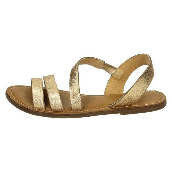 Leather Collection Ladies Leather Collection Flat Y Strap Slingback Mule