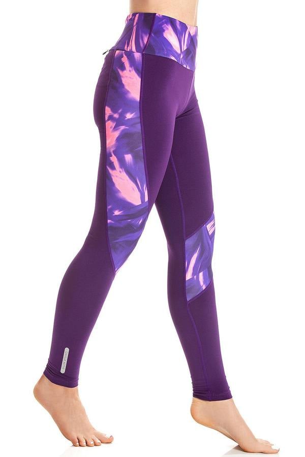 Camille Womens Sportswear Purple & Pink Full Length Leggings