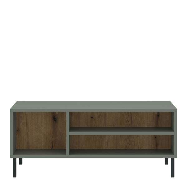 Wyld Haus Spentrup Olive Green and Natural Oak Wood Coffee Table