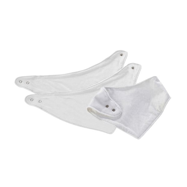 Kinder Valley 3 Pack Dribble Bibs White