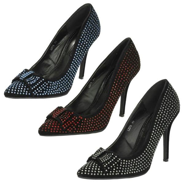 Anne Michelle Ladies Anne Michelle Diamante Bow Detail Party Shoes