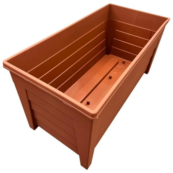 4 Terracotta Large Grosvenor Troughs Long Flower Planters For Home & Garden