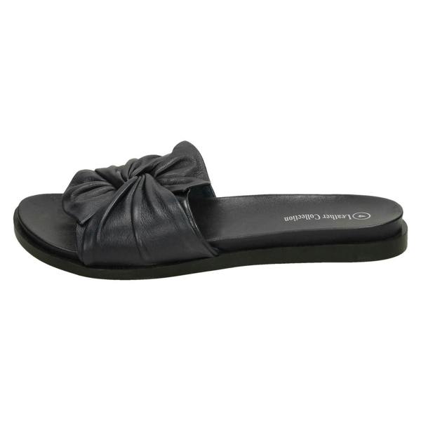 Leather Collection Ladies Leather Collection Twisted Vamp Mules F00203