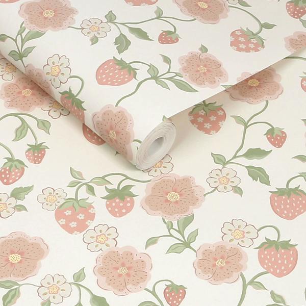 Cath Kidston Strawberry Pink Wallpaper