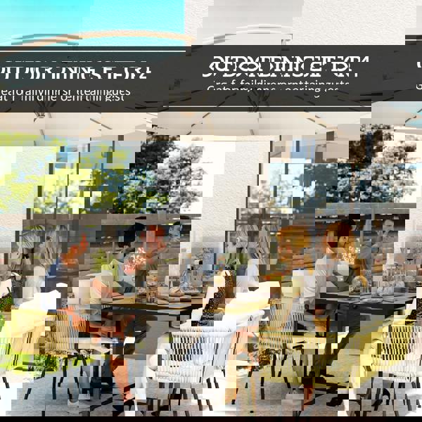 Patio Rattan Dining Set