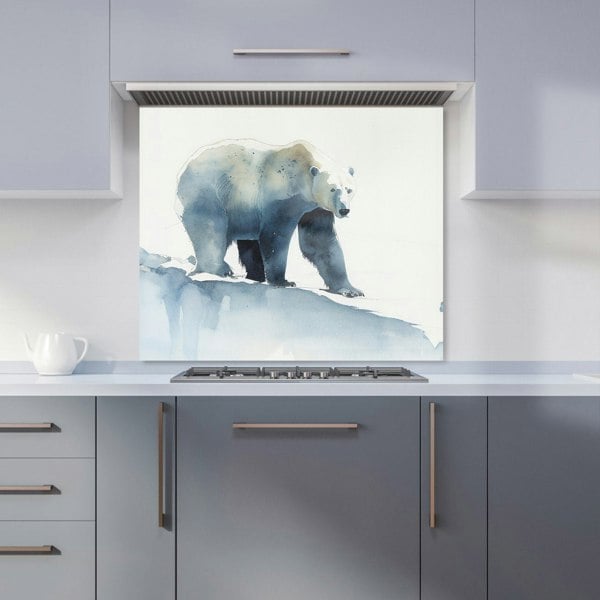 Warren Reed - Designer Polar Bear Watercolour Kitchen Splashback