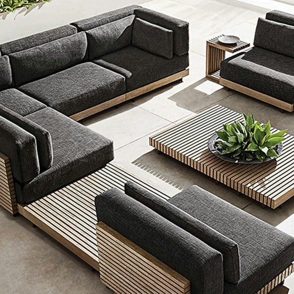 Delisia Tranquil Outdoor Garden Sofa Set-Sofas-Weilai Concept-Weilai Concept
