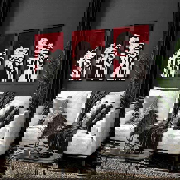 Gallery Walls Living Room | Set of 3 Boho Women Wall art Prints