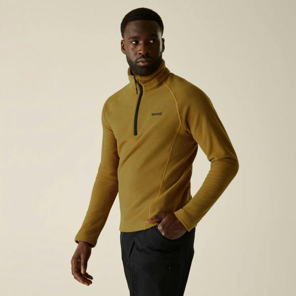 Regatta Great Outdoors Mens Kenger Half Zip Honeycomb Fleece - Wood Brown