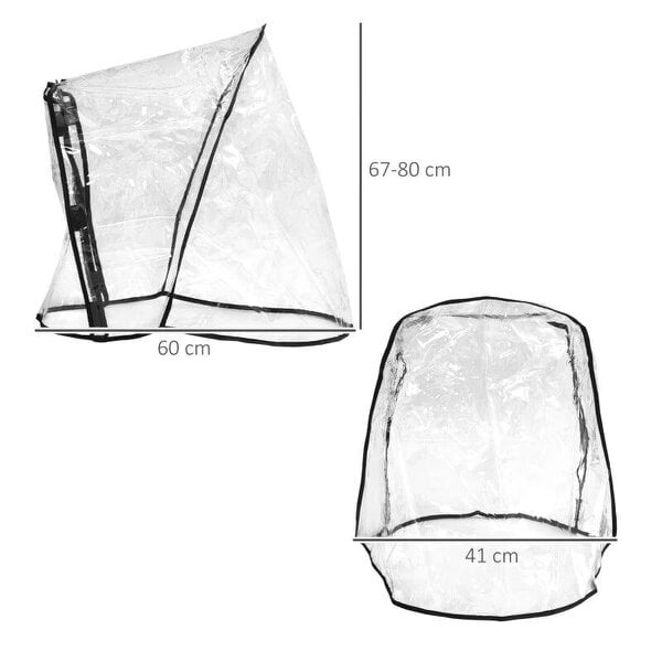 Dog Stroller Rain Cover, Cover for Dog Pram Stroller Buggy w/ Rear Side Entry
