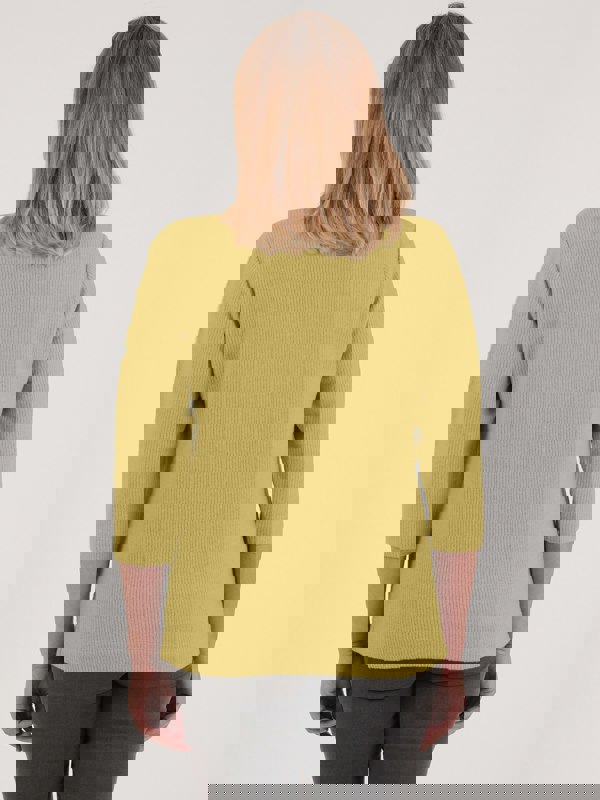 PennyPlain Ribbed Cowl Top - Pear