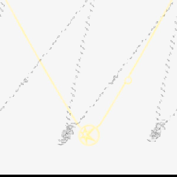 Ania Haie Miss Dainty 14ct Gold Plated Mother Of Pearl Star Pendant Necklace N065-05G