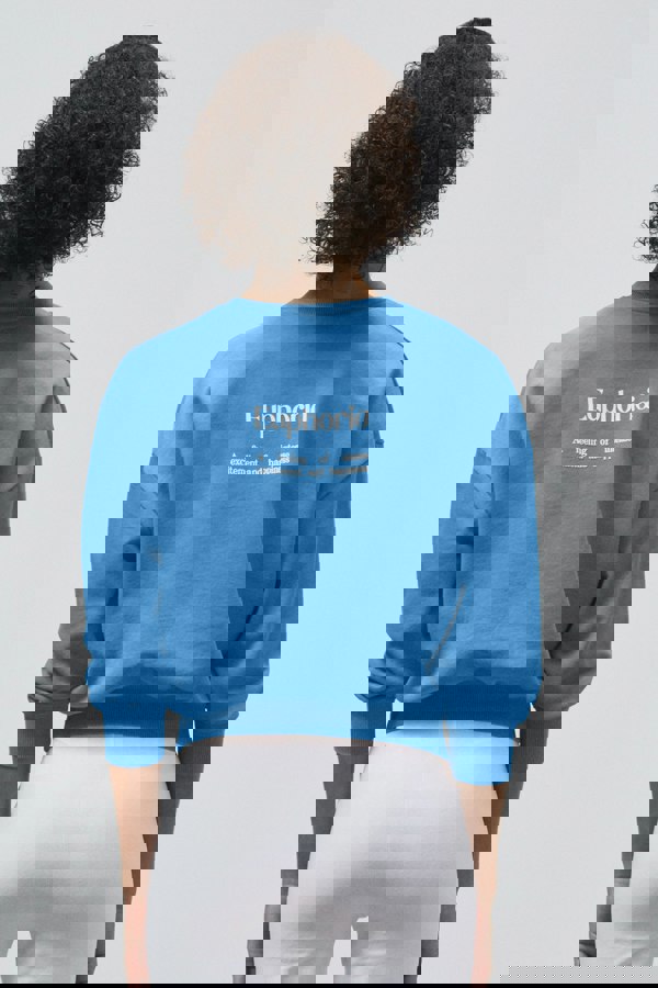 ENORSIA Ribbed Hem Cropped Sweatshirt