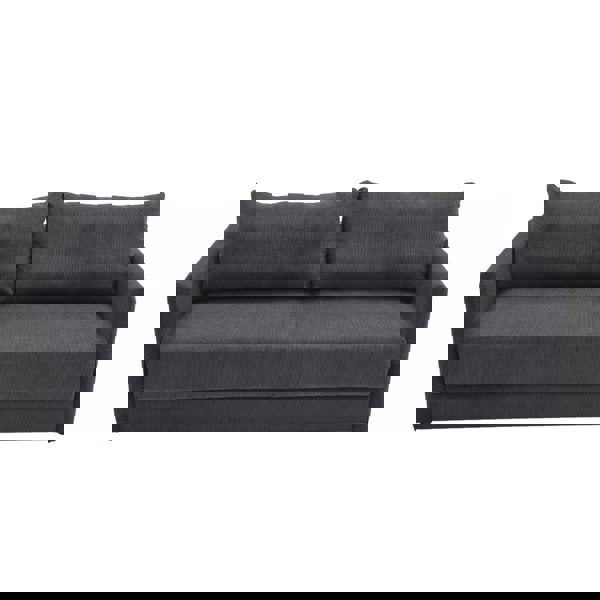 Grey 3-Seater Sleeper Sofa Bed polyester/corduroy Living and Home 