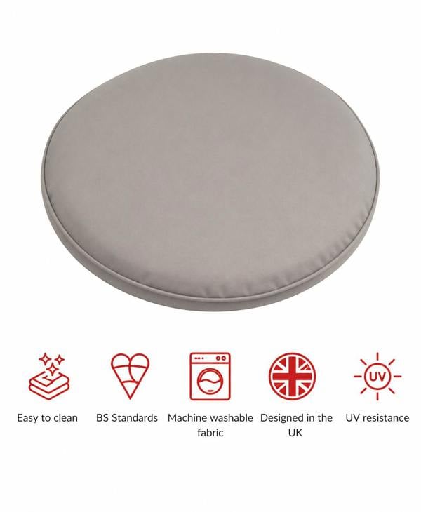 SP Range Bistro Pad Garden Cushions – Set of 2 Taupe The Garden Furniture Shop