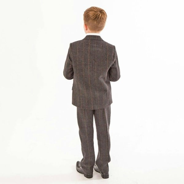Peaky Rascals Michael - Grey Tweed Check 5 Piece Boys suit