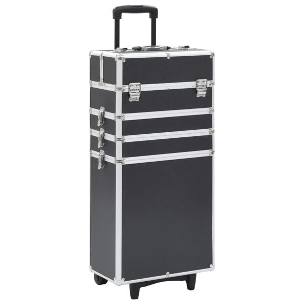 Berkfield Make-up Trolley Aluminium Black
