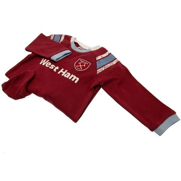 West Ham United FC Baby Sleepsuit - Claret Red/Blue