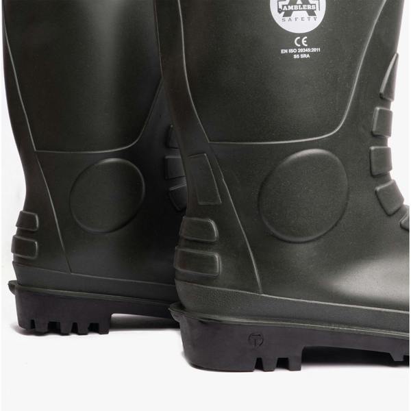 Amblers Safety FS97 Wellington Boots Safety Rigger Wellington Boots in Green