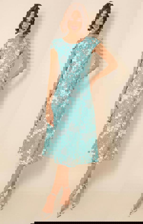 Alie Street London Charlotte Lace Dress - Antique Aqua