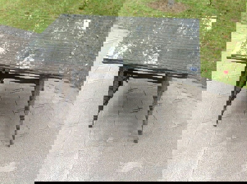 Fimous Outdoor Rattan Garden Furniture Set Corner Sofa Dining table With 2 PC Footstools