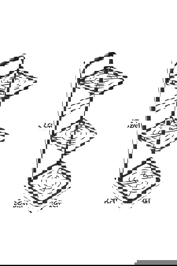 Living and Home 3-Tier Standing Kitchen Pot Pan Organizer Rack Adjustable Cookware Holder