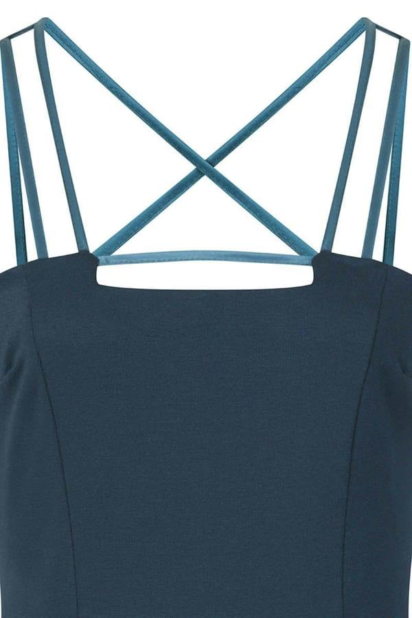 HotSquash Spaghetti Strap Ponte Dress