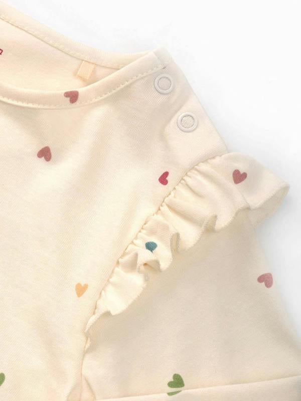 Kite Girls Organic Little Hearts Frill T-Shirt