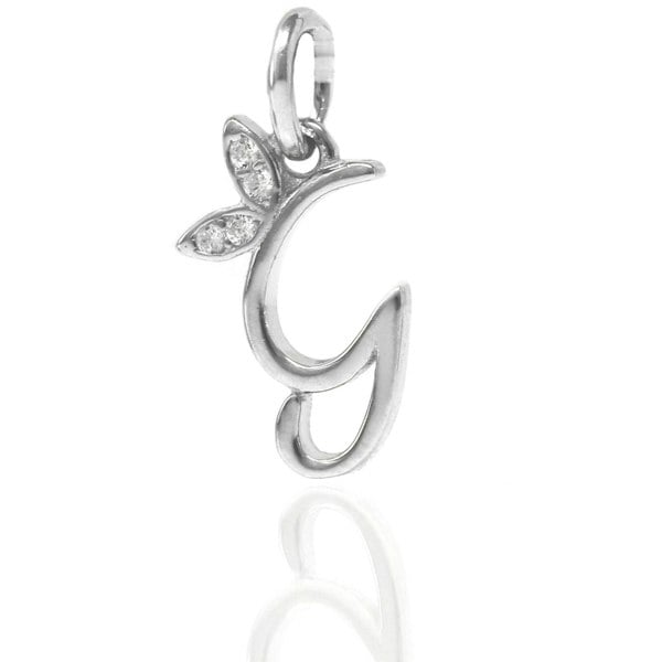 Say It With Winged Initial Charm - Sterling Silver