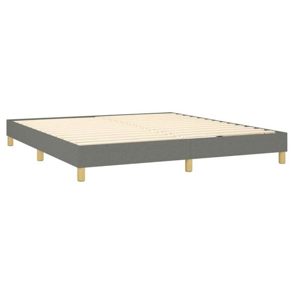 Berkfield Box Spring Bed Frame Dark Grey 180x200 cm 6FT Super King Fabric