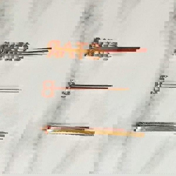 personalised hair clip gift set initial bobby pins