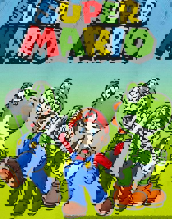 Nintendo Boys Blue Mario & Luigi Placement Print 2 Piece Swim Set