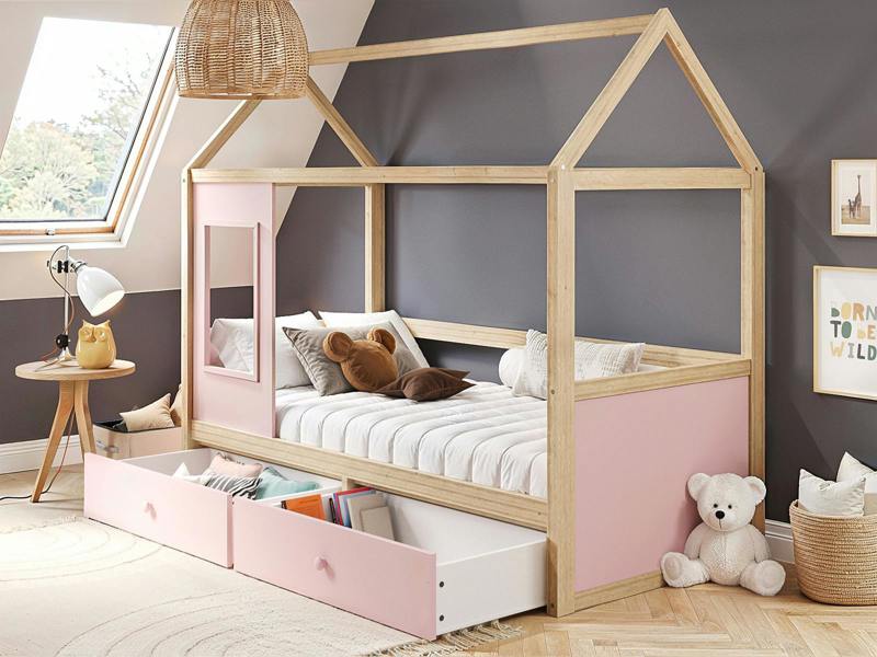 Flair Ted Play House Wooden Bed with Storage