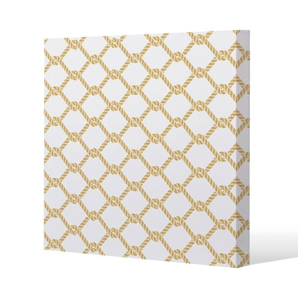 Benjamin Tate Design Gold Chainlink Rope (Canvas Print)