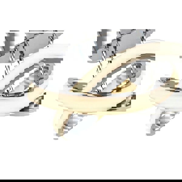 Modern LED Chrome Ceiling Light Fitting with Swirl Thick Metal Strip Image 4