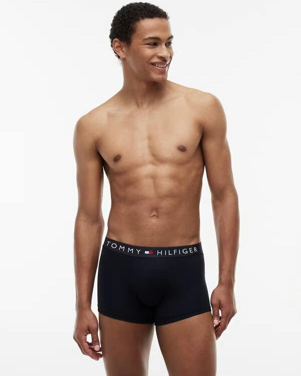 Tommy Hilfiger 3 Pack Waistband Mens Trunks - Desert Sky/White/Rouge&nbsp;