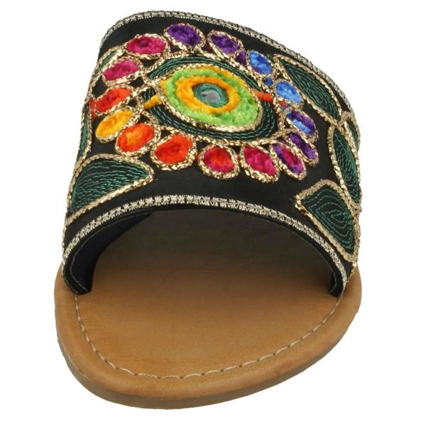 Savannah Ladies Savannah Flat Stitched Vamp Mules