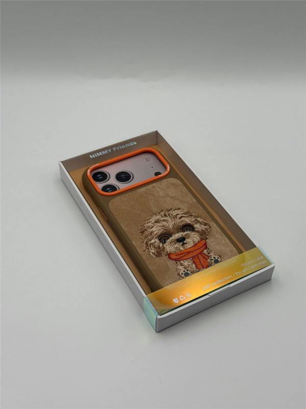 Nimmy Friends Nimmy Big Eye Cute Pet Poodle Dog Case with MagSafe for iPhone 17 Pro Max 6.9" Brown Orange - N-XDY-IP17-PRO-MAX-04